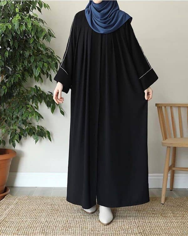 Georgette  Full Abaya With Stroler 2