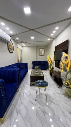 Full Furnished One Bedroom Brand New Luxury Apartment Is Available For Rent In Sector C Gulmohar Block Bahria Town Lahore Actuall Property Confirm Available