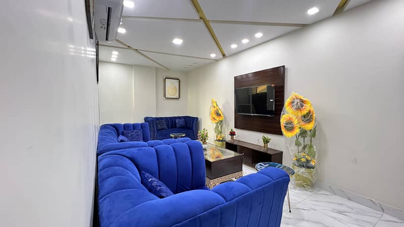 Full Furnished One Bedroom Brand New Luxury Apartment Is Available For Rent In Sector C Gulmohar Block Bahria Town Lahore Actuall Property Confirm Available 11