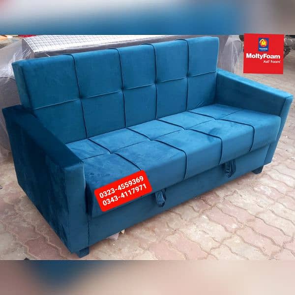 Molty double bed sofa cum bed/dining table/stool/Lshape sofa/chair 14