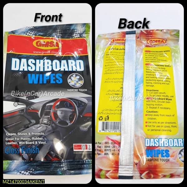 Pack of 10 dashboard cleaner wipes 2