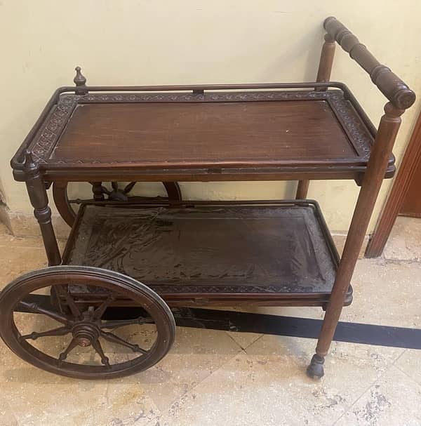 Tea Trolley pure wooden 4