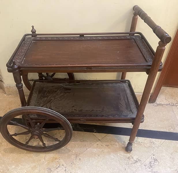 Tea Trolley pure wooden 5