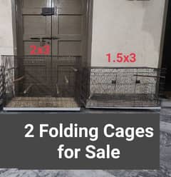 2 Folding Cages for lovebirds, budgies, java, finches etc