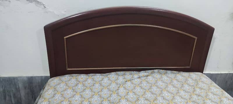 Pure wooden single bed with matress 1