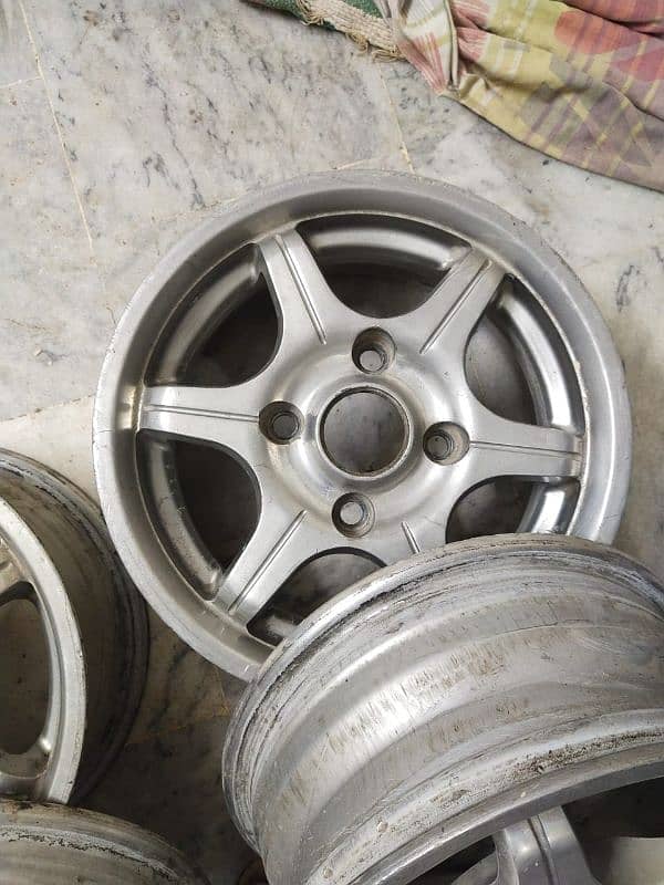 13 inches alloy rim 114 pcd original colour four nut 2