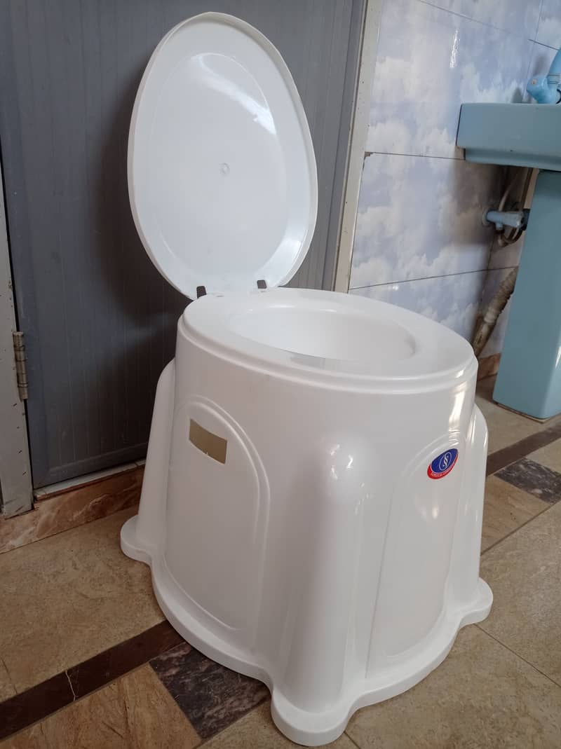 Portable Plastic Commode | Toilet stool | Delivery Available 1