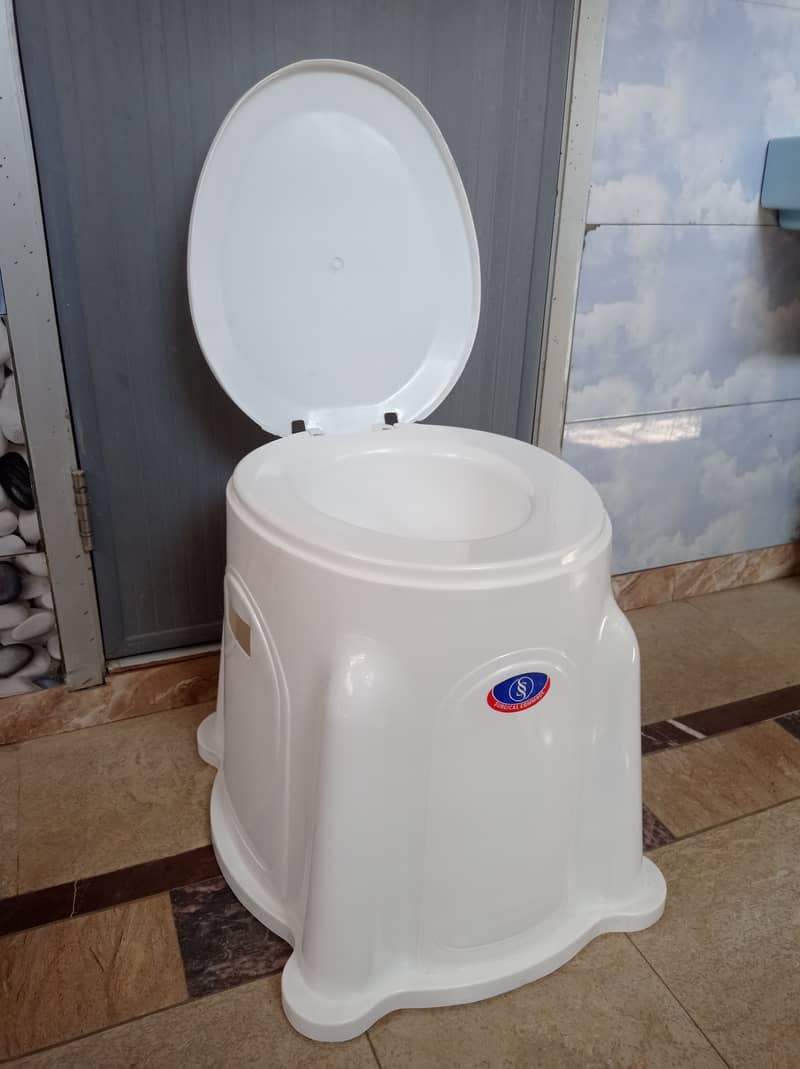 Portable Plastic Commode | Toilet stool | Delivery Available 10