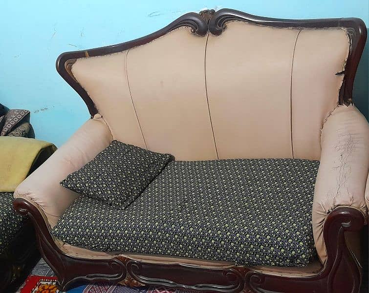 Sofa set with original wooden 0