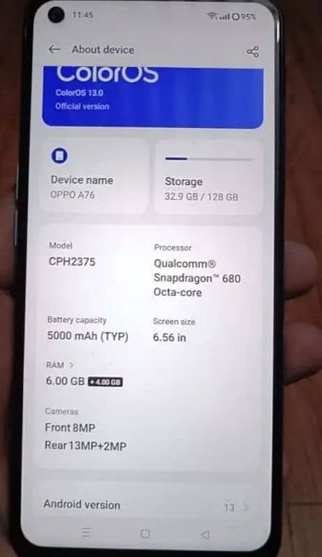 Urgent Sale - Oppo A76 - 35,000Pkr - Dealer Rate 4