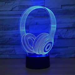 Headphone 3D Illusion Lamp