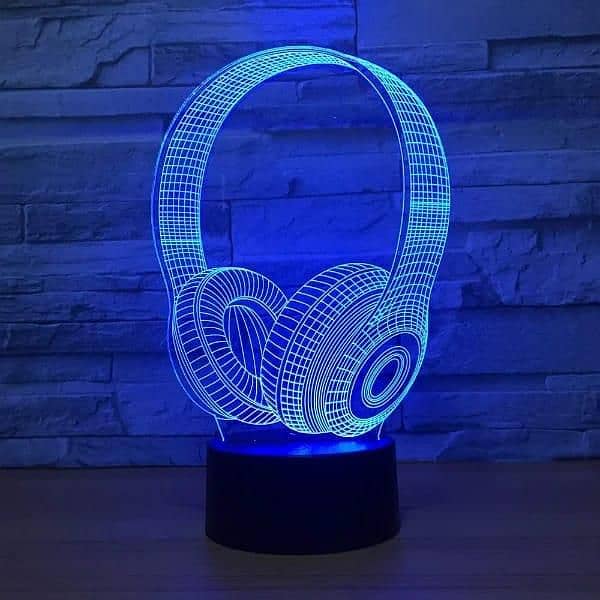 Headphone 3D Illusion Lamp 0