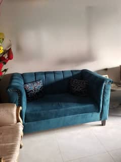 Used turquoise Sofa and Bed Set