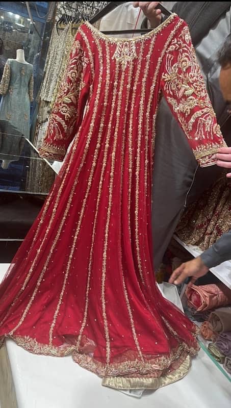 bridal dress  - lehnga - wedding dresses  -  dress for bridal  - red 4