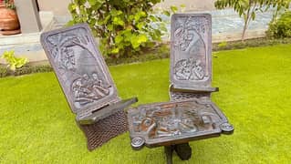 African chair table set