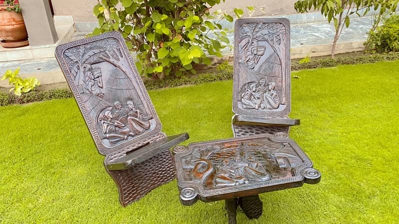 African chair table set 0