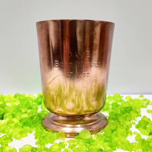 England Made Vintage 1992 Solid Copper Glass: Rare Find 2