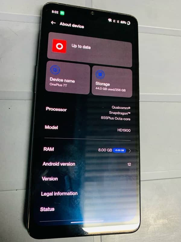 oneplus 7t pta read ad 0