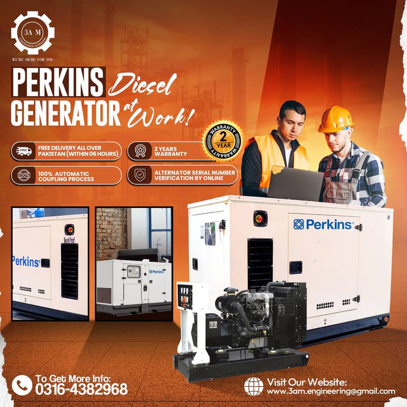 Perkins Generators15 to 500 KVA|Diesel Generator|Commercial Generator 0