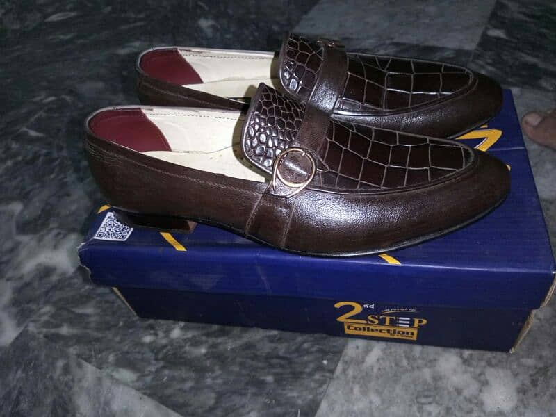 Leather Shoes brown color Size 42 New Condition 4