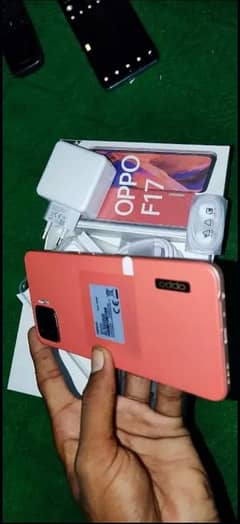 Oppo F17 8+4=12/128 finger in display full box original charger