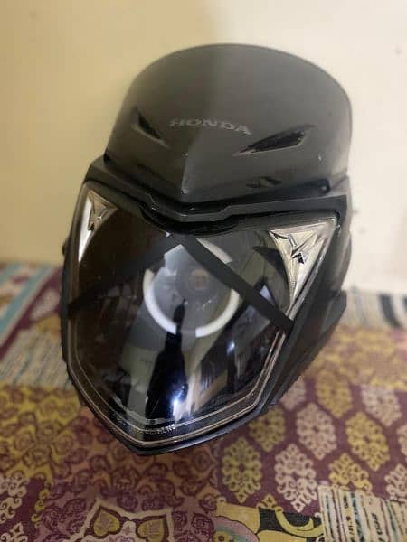 Cb 125F Head frame _ Visor & head light with drl modified 6