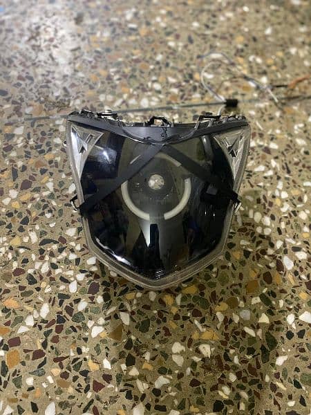 Cb 125F Head frame _ Visor & head light with drl modified 7