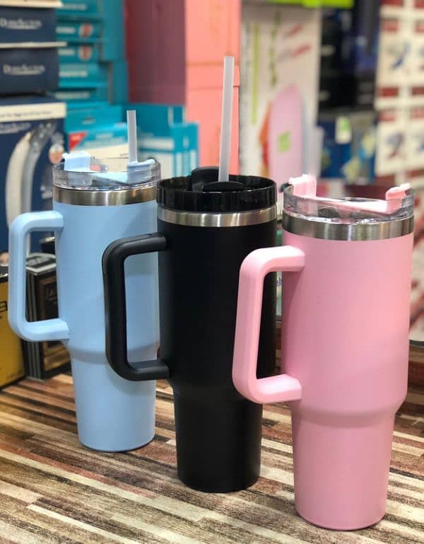 *Tumbler Stainless Steel Bottle with Straw (Random Colours) are 1