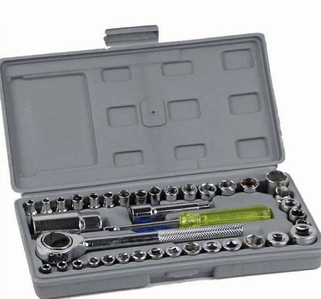 40 Pcs Socket Wrench Vehicle Tool Kit 1