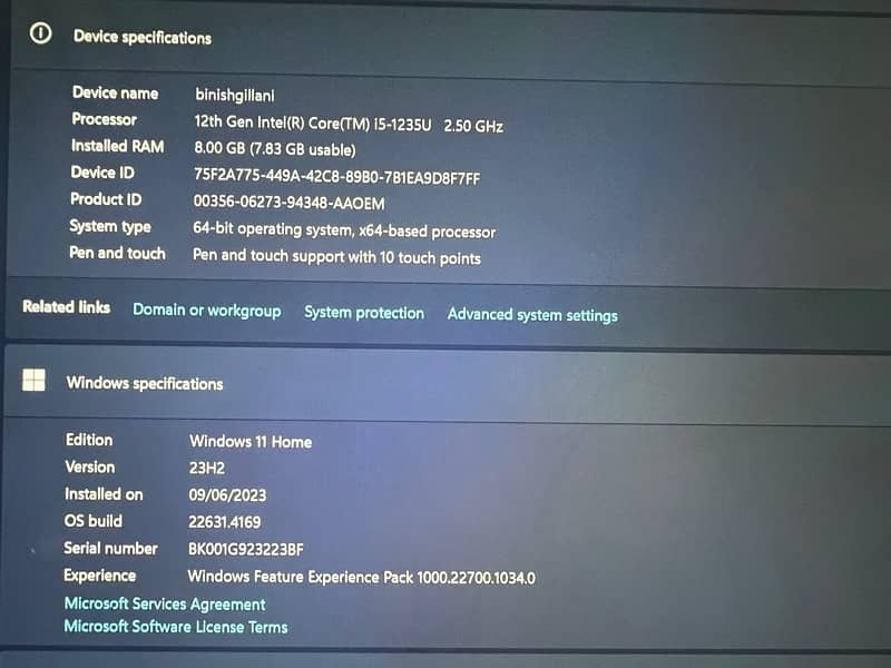 Surface Pro 9 Intel Evom 12th Gen Core i5 Wi-fi 6