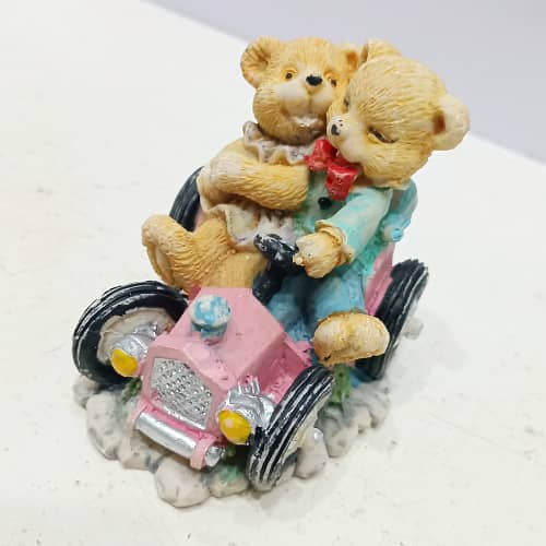 Heartwarming Lion King Family Statue with Teddy Bear Couple, Polyresin 4