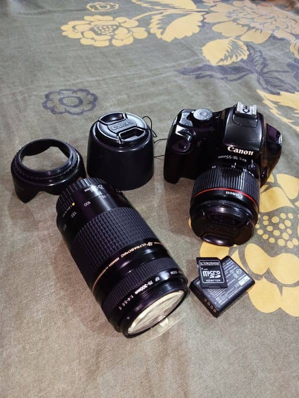 Canon 1100/D DSLR Digital Camera Plus 2 Lenses 18/55 And 75/300 1