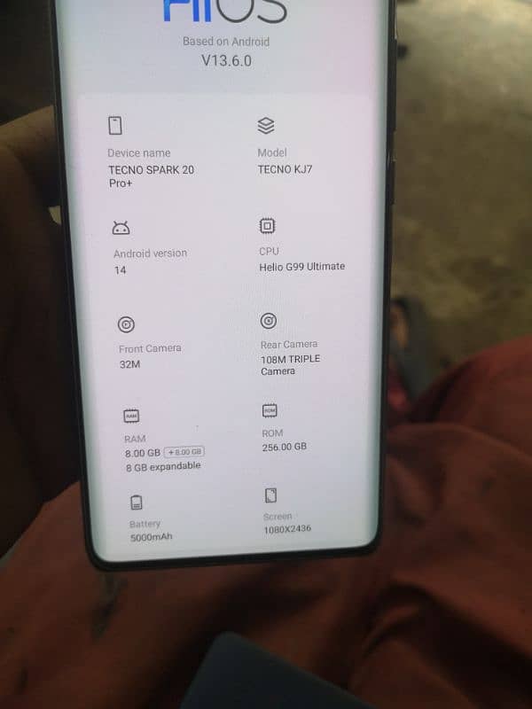 Tecno spark 20 pro plus 7