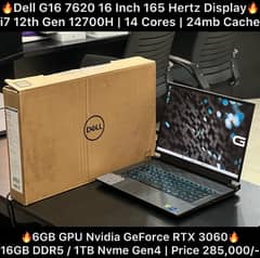 Dell G16 7620 i7 12700H RTX 3060 6GB 16 inch 16GB DDR5 1TB Gen 4