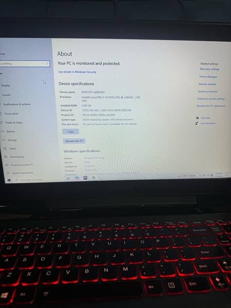 Gaming laptop Lenovo legion y50-70 4