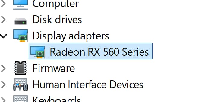 In Running AMD Radeon Rx 560 Series 4gb graphic card gpu 1