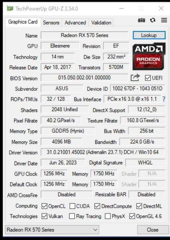 AMD RX 570 4gb ASUS Expedition Variant. . . 3