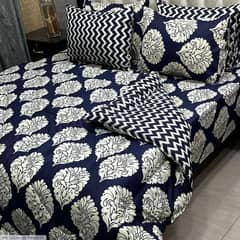 6 PCs cotton salonica printed razai set