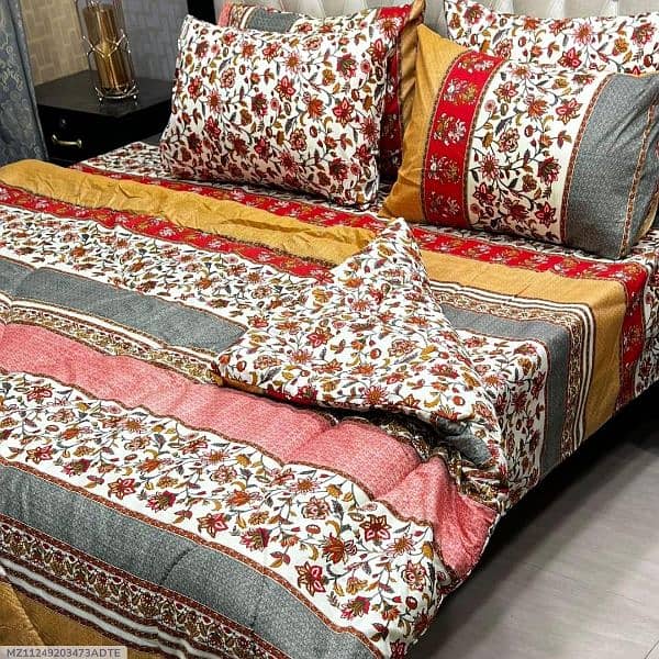 6 PCs cotton salonica printed razai set 3