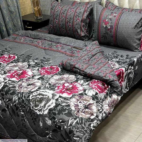 6 PCs cotton salonica printed razai set 4