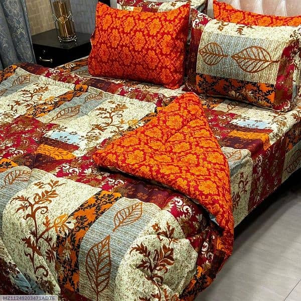 6 PCs cotton salonica printed razai set 10