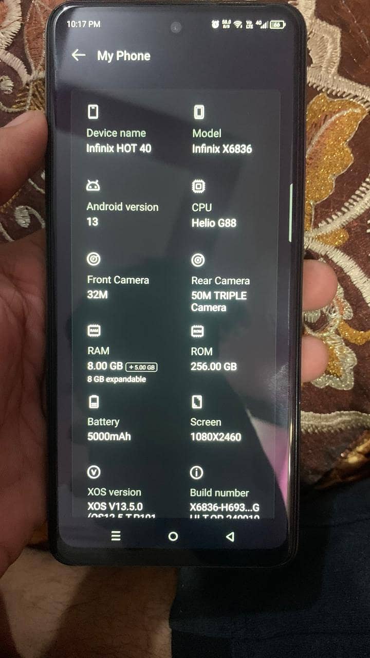 Infinix hot 40 all ok 10/10 condition 3