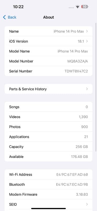 iPhone 14 Pro Max 256 GB 11