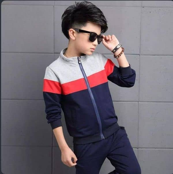 2pcs boy zipper tracksuit 1