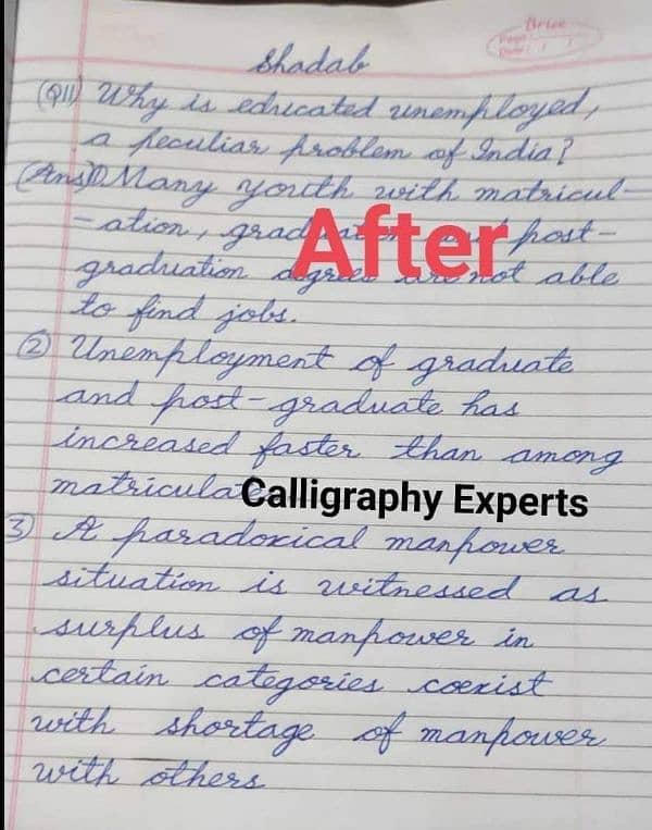 handwriting assignment work 1