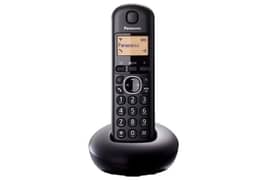 Panasonic Single Cordless Telephone, Black and Silver