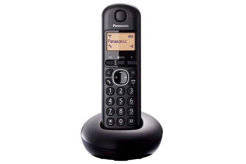 Panasonic Single Cordless Telephone, Black and Silver 0