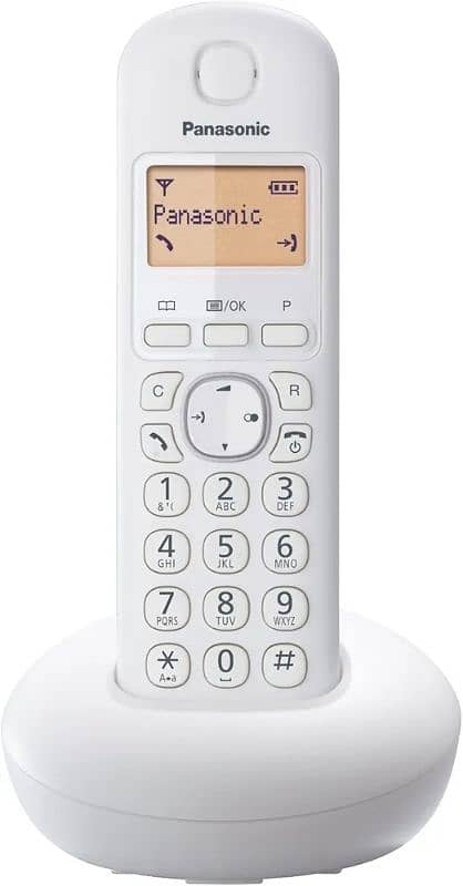 Panasonic Single Cordless Telephone, Black and Silver 5