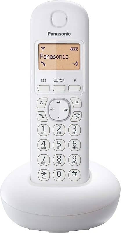 Panasonic Single Cordless Telephone, Black and Silver 6