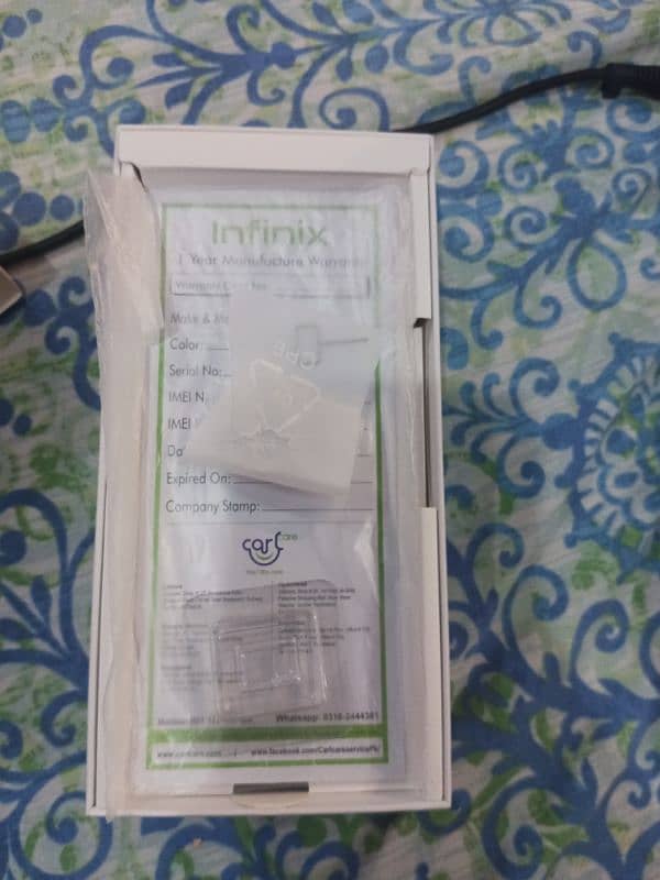 Infinix note 12 white color with box 12